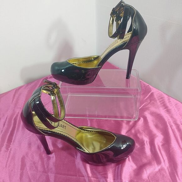 Colin Stuart Womens SZ 7.5M Black Heels. Condition is Pre-owned. - Picture 2 of 11
